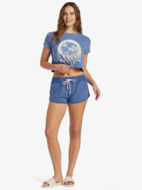 3 Scenic Route Elastic Shorts Blue ARJNS03222 Roxy