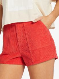 2 Womens Sessions Corduroy Shorts Red ARJNS03231 Roxy