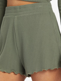 2 Twilight Mood - Thermal Waffle Shorts for Women Vert ARJNS03236 Roxy