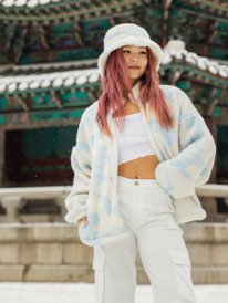 2 Chloe Kim In The Clouds Sherpa Full-Zip Fleece Blue ARJPF03018 Roxy