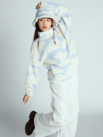 3 Chloe Kim In The Clouds Sherpa Full-Zip Fleece Blue ARJPF03018 Roxy