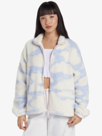 7 Chloe Kim In The Clouds Sherpa Full-Zip Fleece Blue ARJPF03018 Roxy
