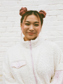2 Chloe Kim Pop Snow Sherpa Full-Zip Fleece White ARJPF03019 Roxy