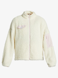 13 Chloe Kim Pop Snow Sherpa Full-Zip Fleece White ARJPF03019 Roxy