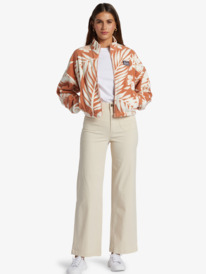 4 Dawn To Dusk Zip-Up Fleece Beige ARJPF03023 Roxy