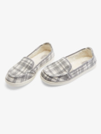 8 Minnow Faux Fur-Lined Slip-On Shoes Grey ARJS600490 Roxy
