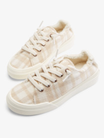 12 Roxy Rae Fur Slip-On Shoes Beige ARJS600536 Roxy