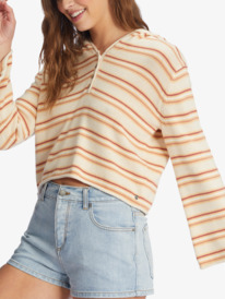 4 Side Swipe Poncho Hoodie Beige ARJSW03288 Roxy