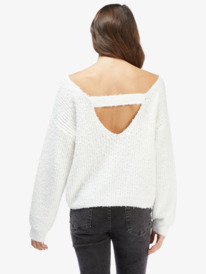 2 Bombay Fuzzy Open-Back Sweater White ARJSW03289 Roxy