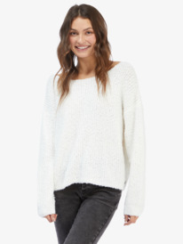 0 Bombay Fuzzy Open-Back Sweater White ARJSW03289 Roxy