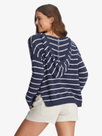 2 Sandy Bay Beach Stripe Poncho Hoodie  ARJSW03293 Roxy