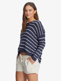 3 Sandy Bay Beach Stripe Poncho Hoodie  ARJSW03293 Roxy