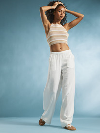 8 Daydreamer - Top Halter Crop de Punto para Mujer Beige ARJSW03301 Roxy