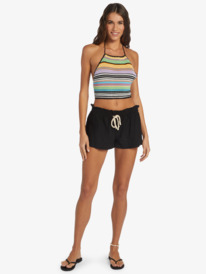 5 Daydreamer Cropped Knit Halter Top Black ARJSW03301 Roxy