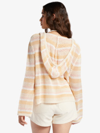 roxy, Cropped After Beach Break - Jumper for Women, TAPIOCA EVERY DAY STRIPE (teh3) Cropped After Beach Break - Jumper for Women ARJSW03304