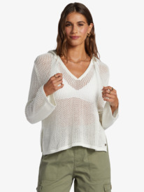 roxy, Cropped After Beach Break - Jumper for Women, EGRET (wbs0) Cropped After Beach Break - Jumper for Women ARJSW03304