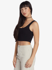 5 Chloe Kim Tank Crew Neck Sweater Black ARJSW03320 Roxy