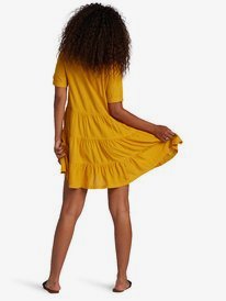 3 Short And Sweet Short Sleeve Dress Yellow ARJWD03348 Roxy