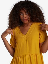 1 Short And Sweet Short Sleeve Dress Yellow ARJWD03348 Roxy