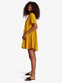 4 Short And Sweet Short Sleeve Dress Yellow ARJWD03348 Roxy