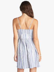 2 Under The Cali Sun Stripe Strappy Dress Blue ARJWD03456 Roxy