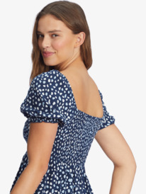5 Hello Petal Mini Long Sleeve Dress Blue ARJWD03460 Roxy