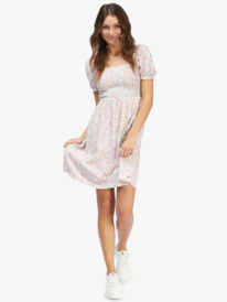 1 Hello Petal Mini Long Sleeve Dress Green ARJWD03460 Roxy