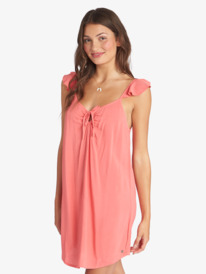 3 Future Thoughts Woven Strappy Mini Dress Pink ARJWD03462 Roxy