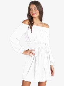 3 Dream Escape Woven Off The Shoulder Dress White ARJWD03468 Roxy
