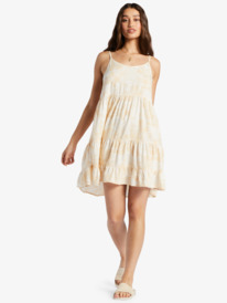 roxy, Teen Dream Short Length Strappy Dress, TAPIOCA CRAZY HIBISCUS (teh7) TEEN DREAM ARJWD03500
