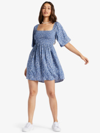 roxy, Satin Sands Mini Dress, BIJOU BUE LINEAR FLORAL (bng6) Satin Sands - Mini Dress for Women ARJWD03515
