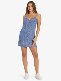 4 Daytrip Mini V-neck Slip Dress Blue ARJWD03518 Roxy
