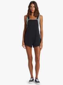 4 Silver Sky Set Short Overalls Black ARJWD03569 Roxy