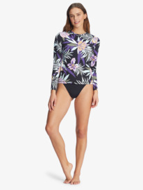 1 Roxy Active Sea Skippin Long Sleeve UPF 50 Rashguard Black ARJWR03166 Roxy