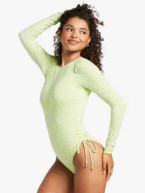 1 Sunrise Tides - Long Sleeve UPF 50 Rash Vest for Women Vert ARJWR03202 Roxy