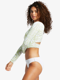 1 Waves For Days Long Sleeve UPF 50 Rashguard Green ARJWR03203 Roxy