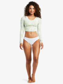 3 Waves For Days Long Sleeve UPF 50 Rashguard Green ARJWR03203 Roxy