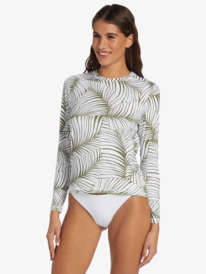 1 Sea Skippin UPF 50 Long Sleeve Rashguard Green ARJWR03204 Roxy