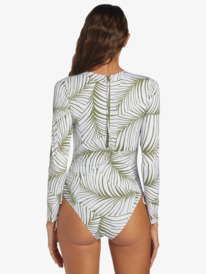 roxy, Warm Sand Onesie Active Cropped UPF 50 Long Sleeve Rashguard, PALM TREE DREAMS (gng9) WARM SAND ONESIE ARJWR03205