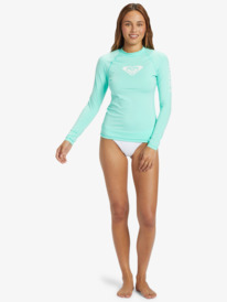 4 Whole Hearted Long Sleeve UPF 50 Rashguard Green ARJWR03206 Roxy