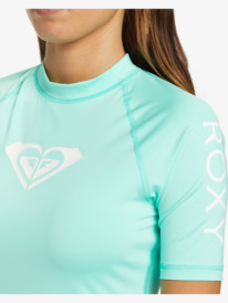2 Whole Hearted Short Sleeve UPF 50 Rashguard Green ARJWR03207 Roxy
