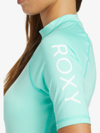3 Whole Hearted Short Sleeve UPF 50 Rashguard Green ARJWR03207 Roxy