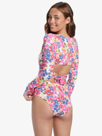 roxy, Bloomin Babe Long Sleeve One-Piece Swimsuit, BLOOMIN BABE - SWIM (mjy5) Bloomin Babe - Long Sleeve One-Piece Swimsuit for Women ARJWR03216