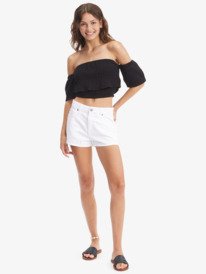1 Seaside Heaven Off The Shoulder Crop Top Black ARJWT03284 Roxy