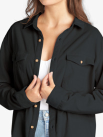 7 Let It Go Cord 2022 - Long Sleeve Shirt for Women Black ARJWT03295 Roxy