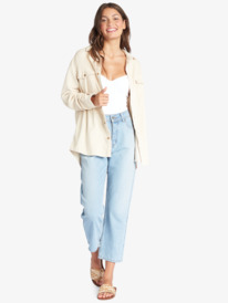 9 Let It Go Cord 2022 - Camisa de manga comprida para Mulher Beige ARJWT03295 Roxy