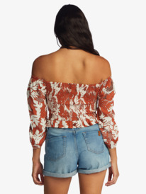 5 Like The Sun Off The Shoulder Top Brown ARJWT03309 Roxy