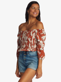 1 Like The Sun Off The Shoulder Top Brown ARJWT03309 Roxy