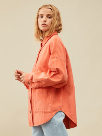 4 Kick Back Washed - Chemise manches longues en velours côtelé pour Femme Orange ARJWT03322 Roxy