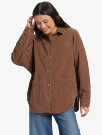 Kick Back Washed Corduroy Long Sleeve Shirt | Roxy